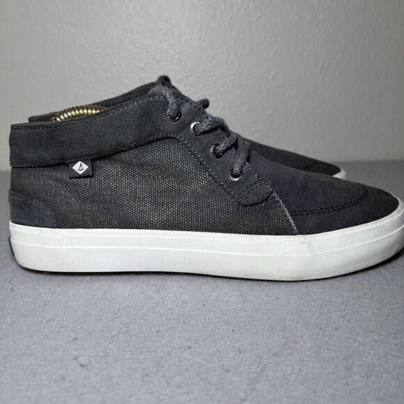 Sperry Crest Knoll  High Top Sneaker Chukka Womens 7.5 Canvas Gray Lace Up - Picture 6 of 13